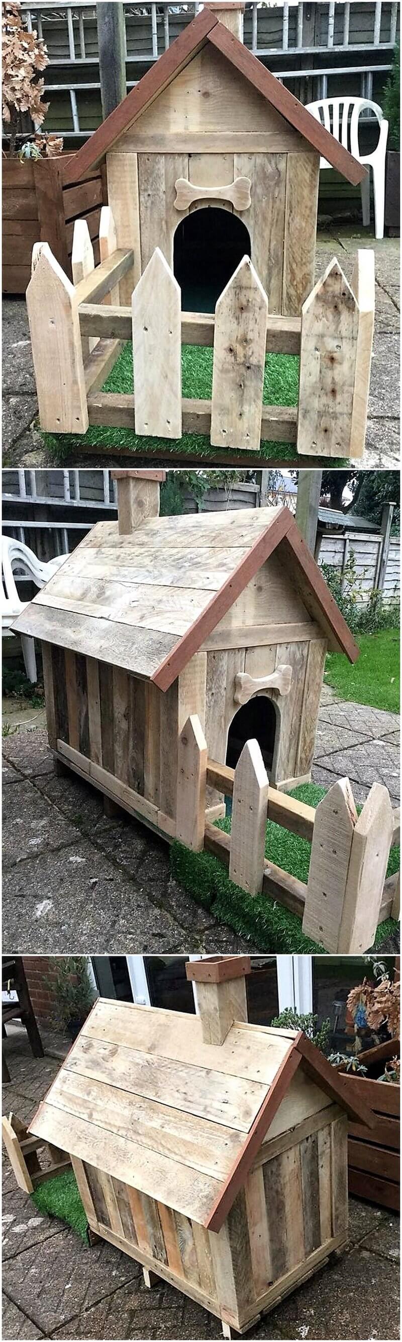 pallet dog house plan
