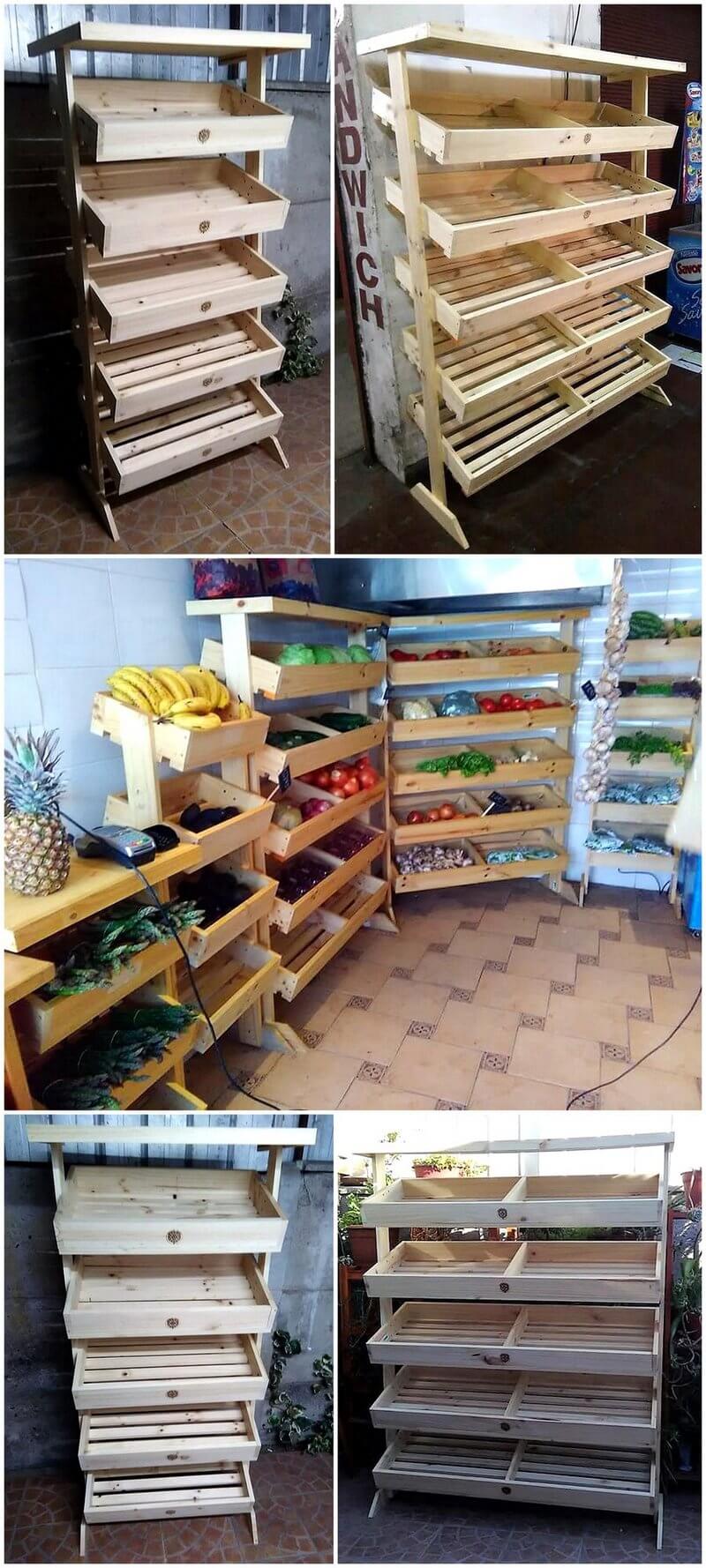 pallet fruit and vegitables racks