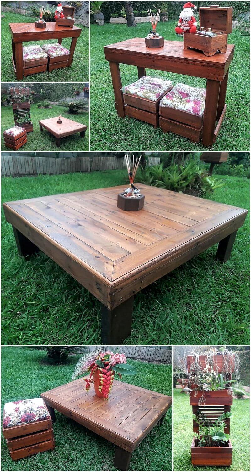 pallet garden furniture idea