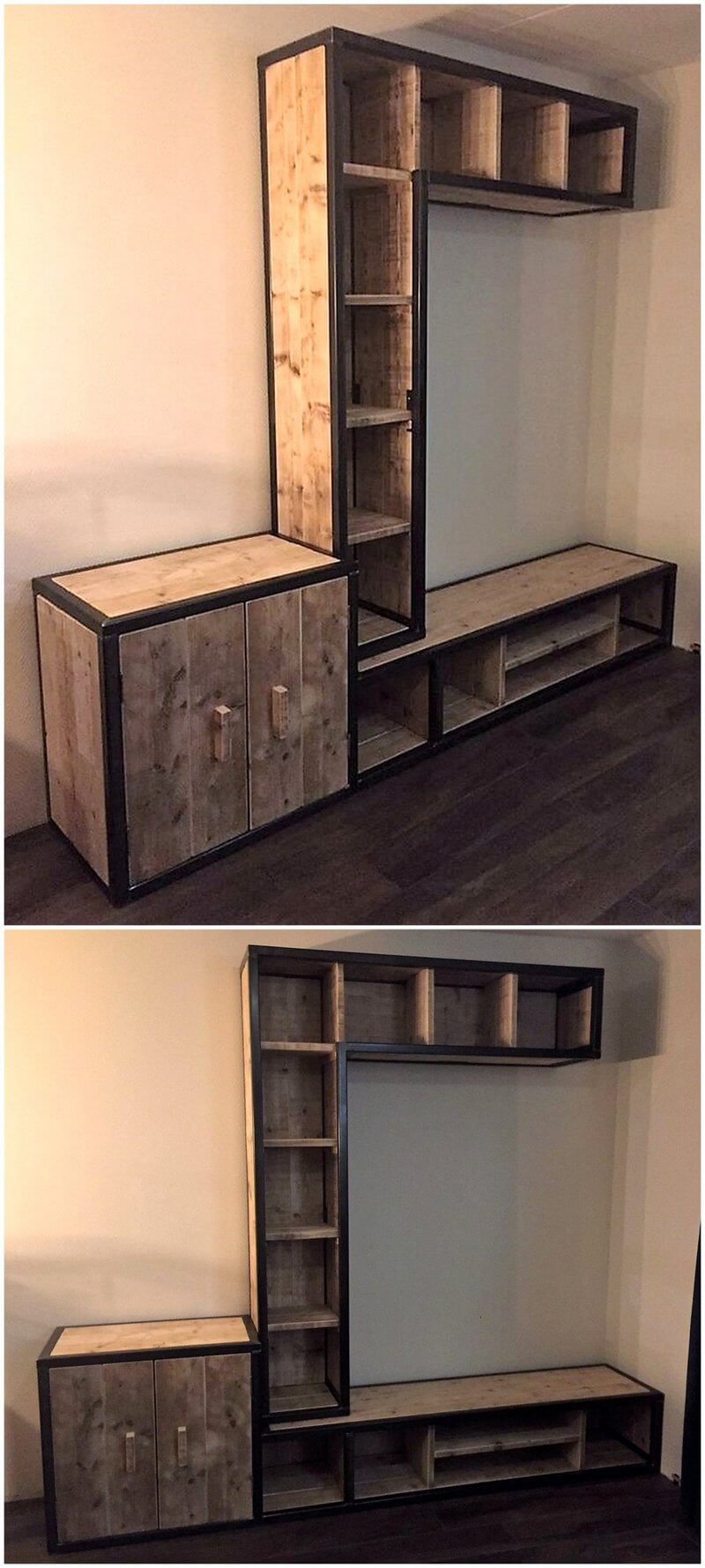 pallet media console plan