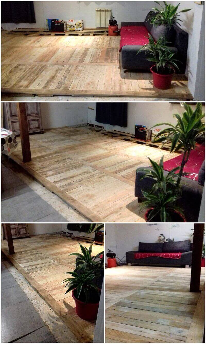 pallet patio terrace plan