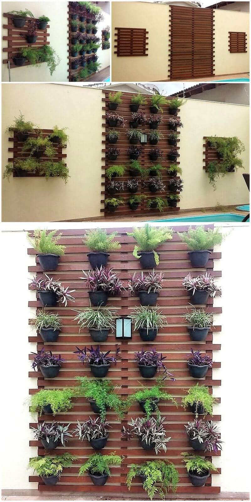 pallet wall decor planter