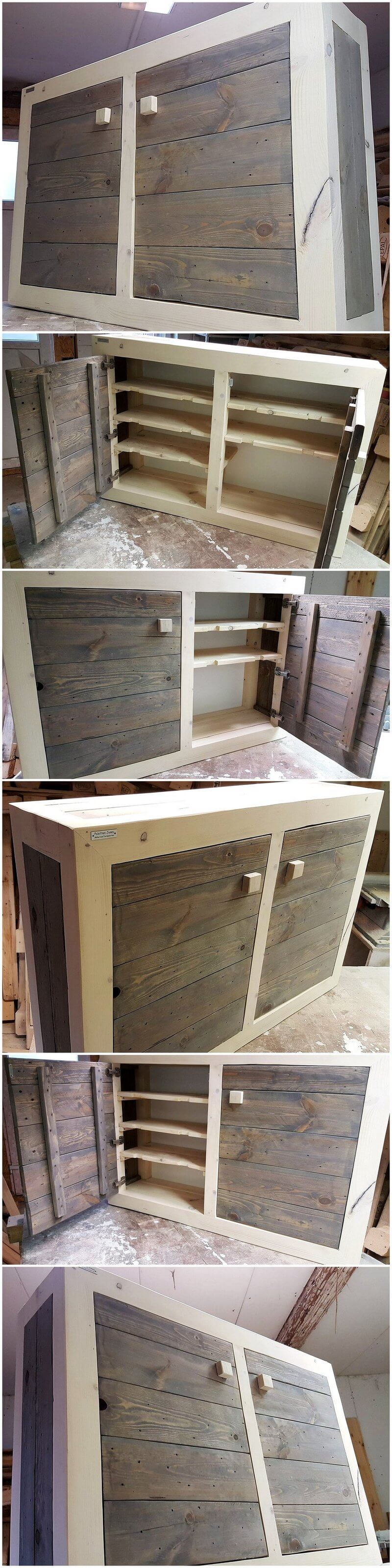 pallet wood entryway table idea