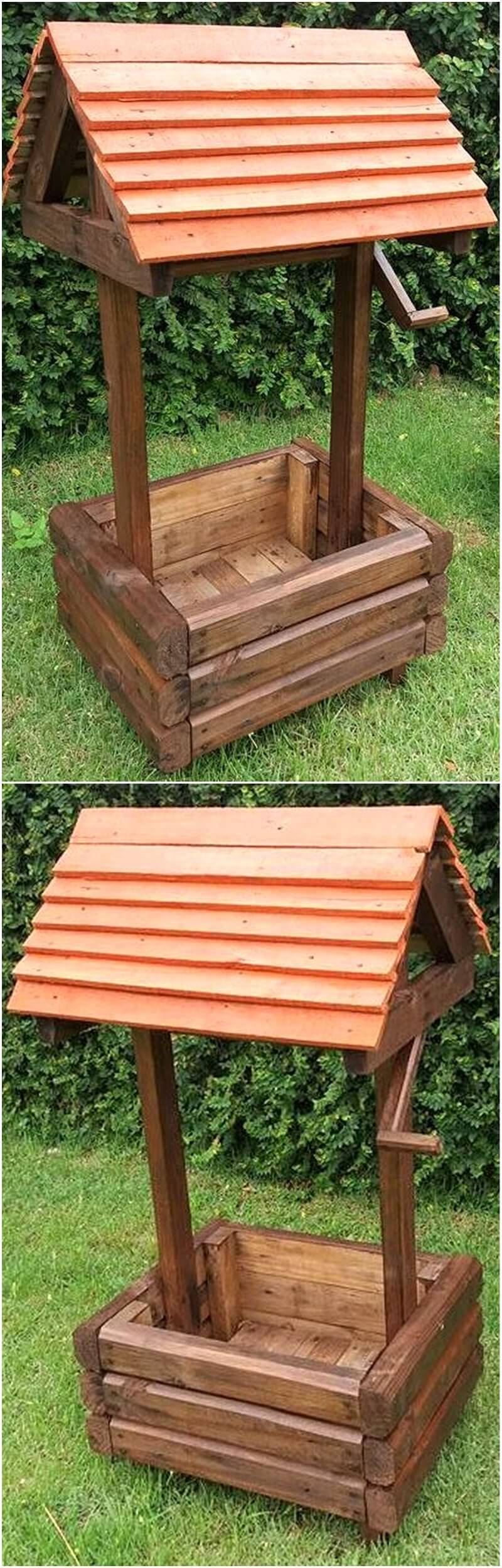 pallets garden decor wishing well