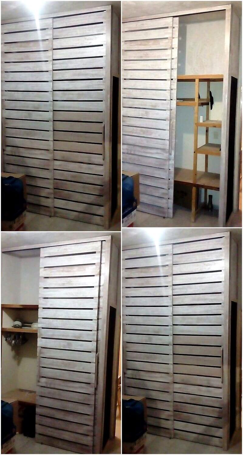 pallets wood wardrobe plan