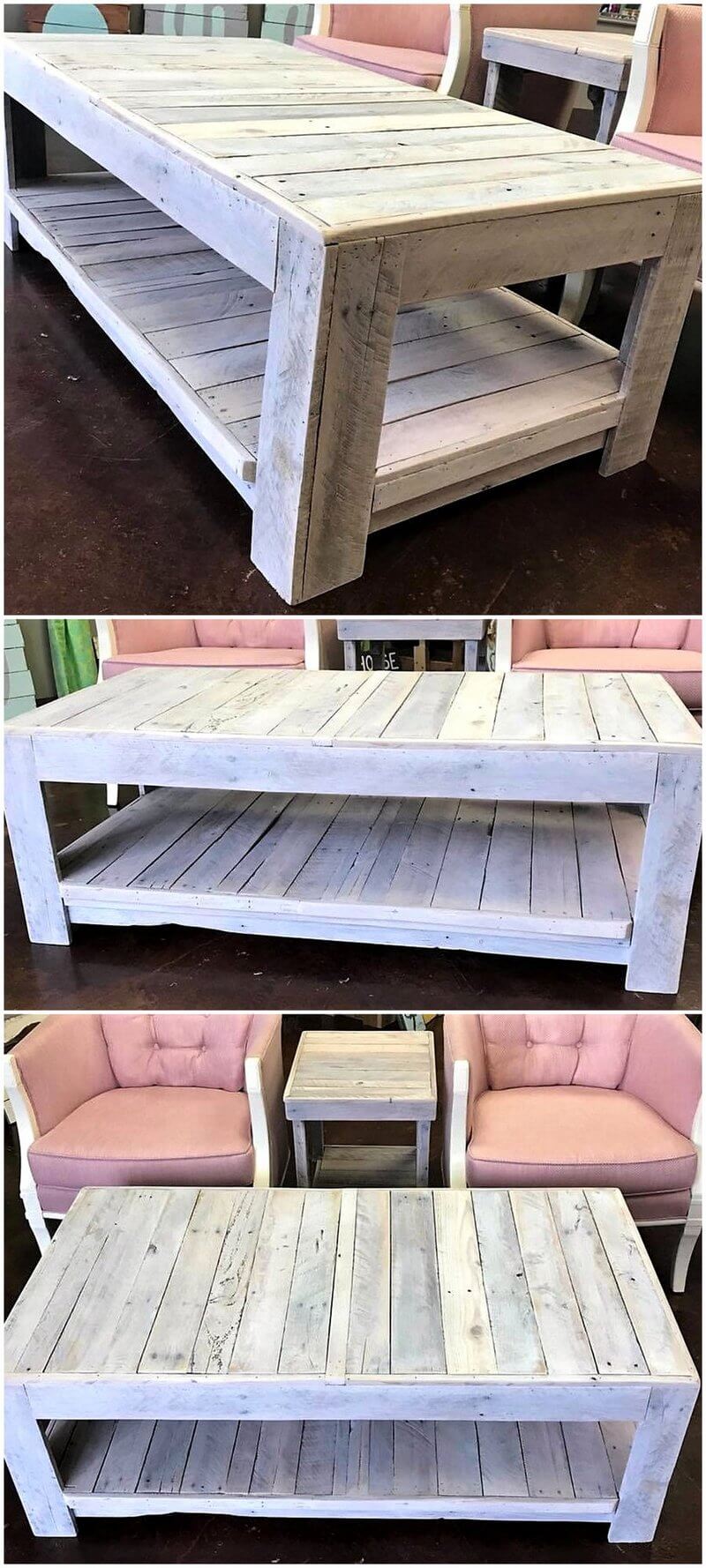 pallets wooden coffee table