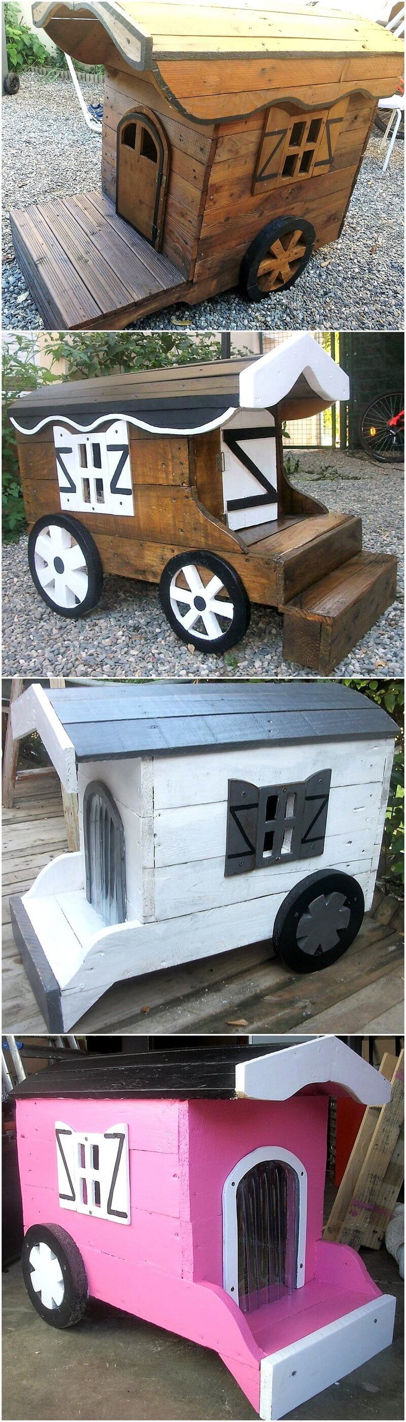 pallets wooden kids playhouses