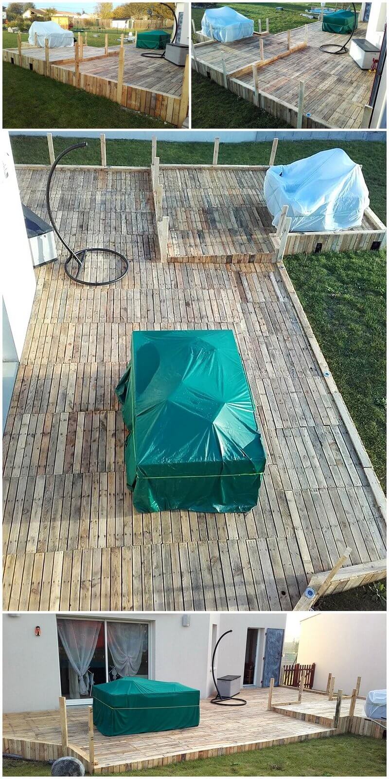 wood pallet garden terrace