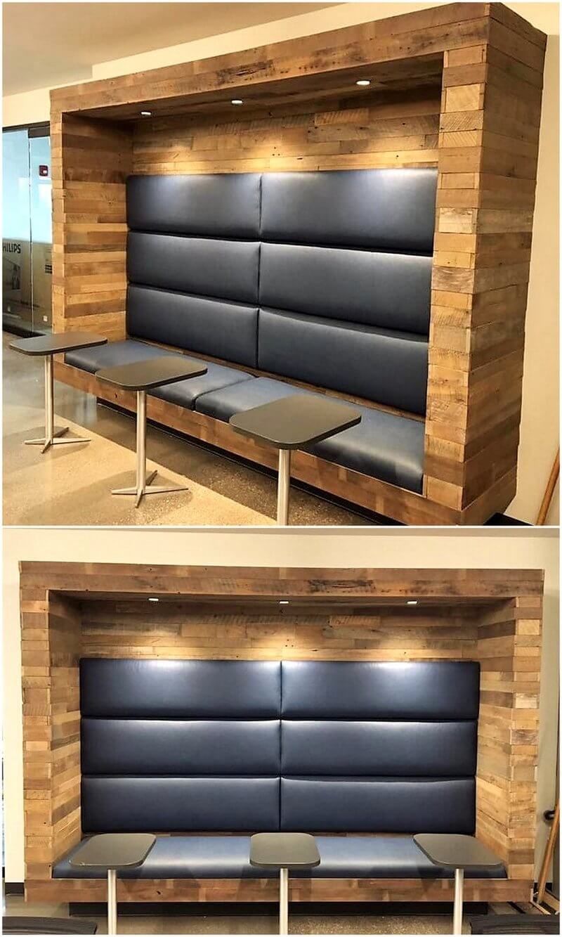 wood pallet office space