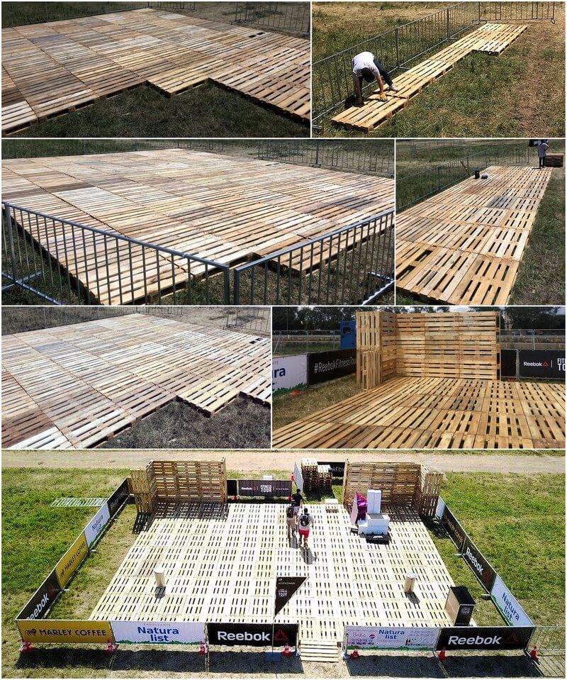 wood pallet patio function deck plan diy