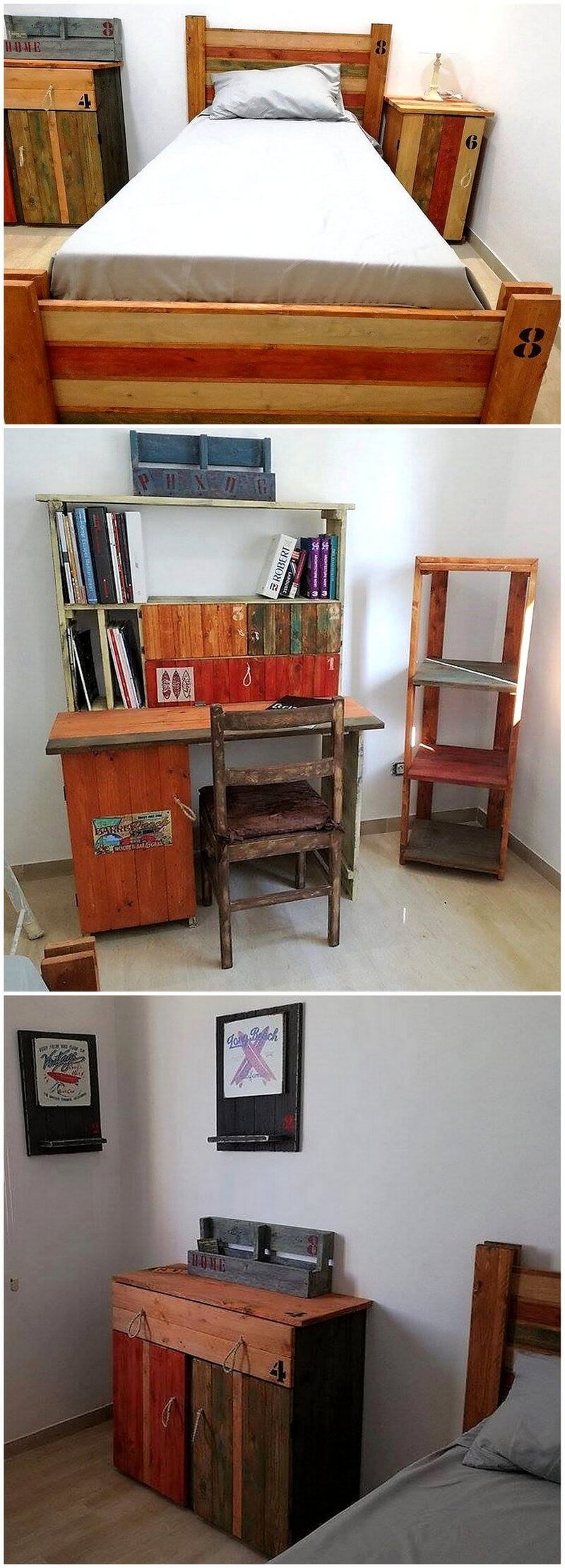 wood pallets room furniture plan