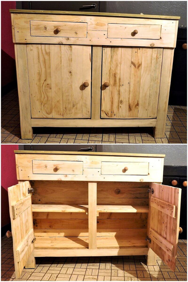 wooden pallets entryway table plan