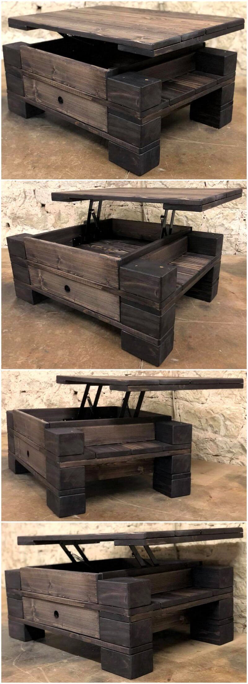 wooden pallets rustic pallets top up table