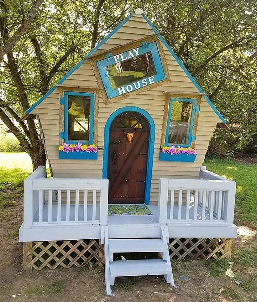 pallet playhouse for kids
