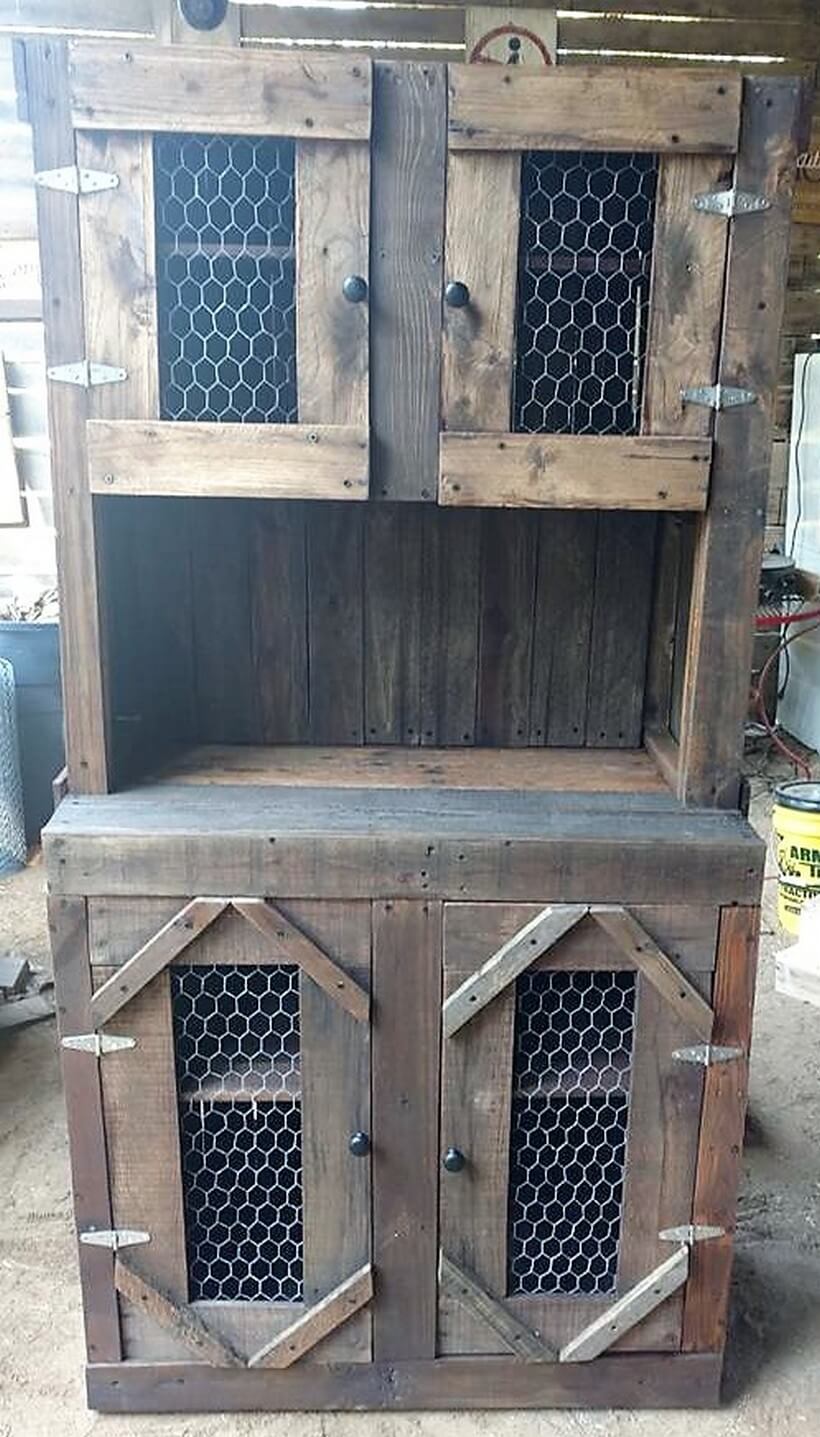 pallet wood rustic cupboard