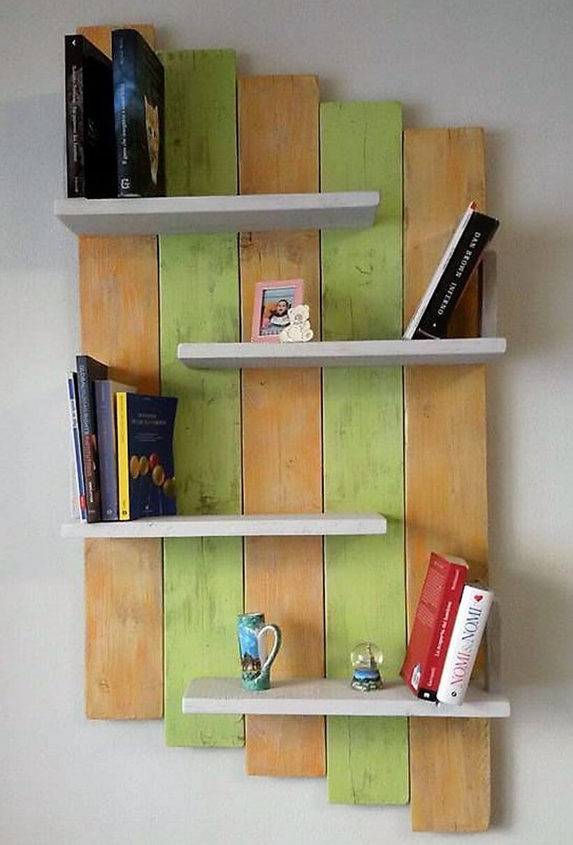 pallet wood shelf