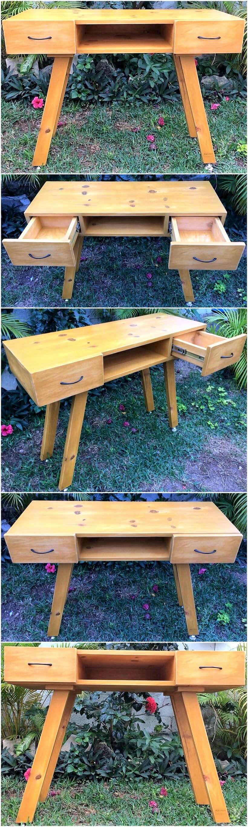 pallets wooden side table idea