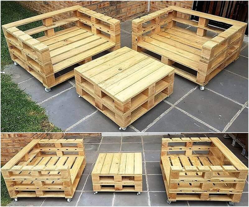 repurposed pallet patio furniture