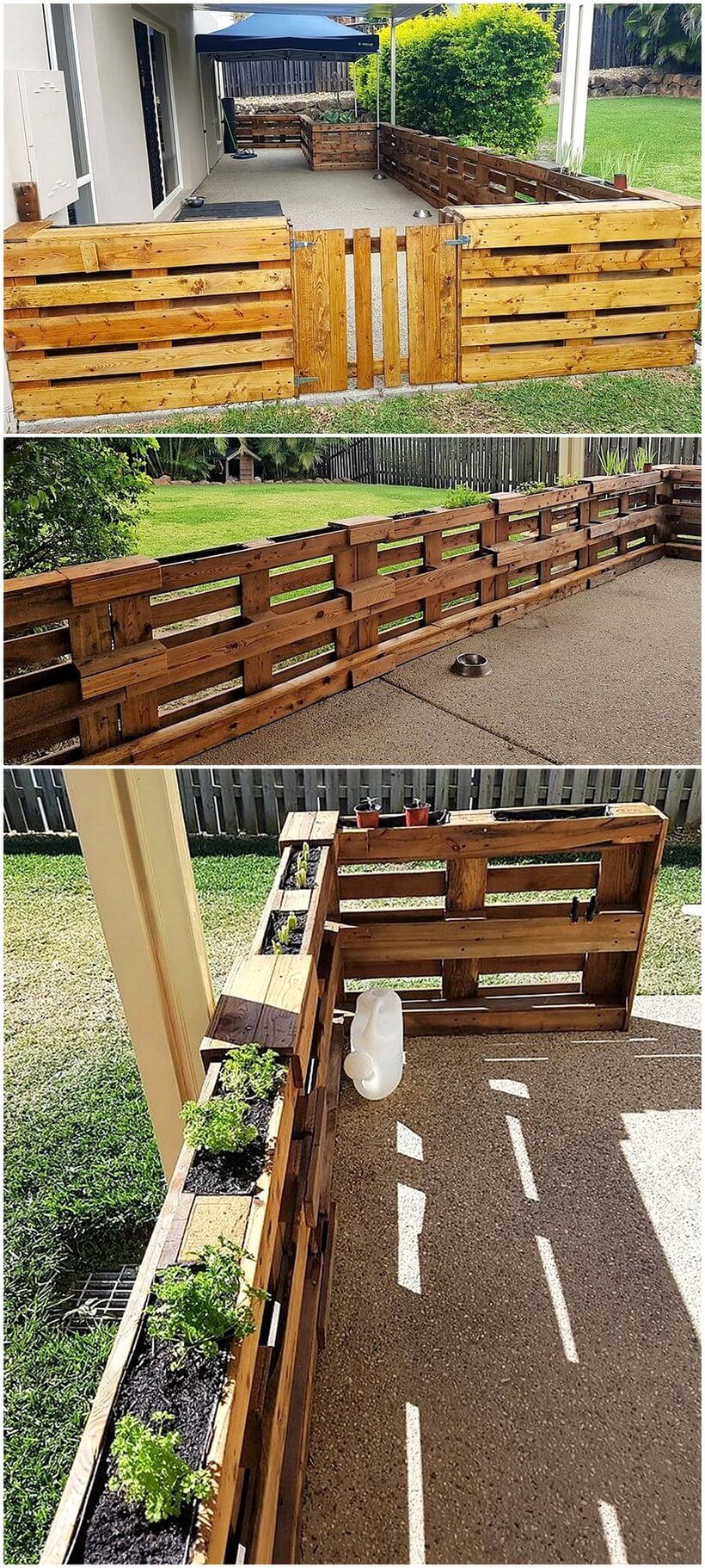 reused pallet fence