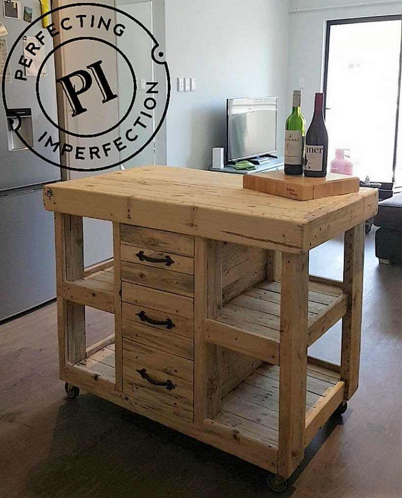 wood pallet kitchen island