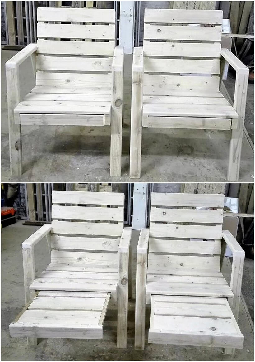 chair made with recycled pallets