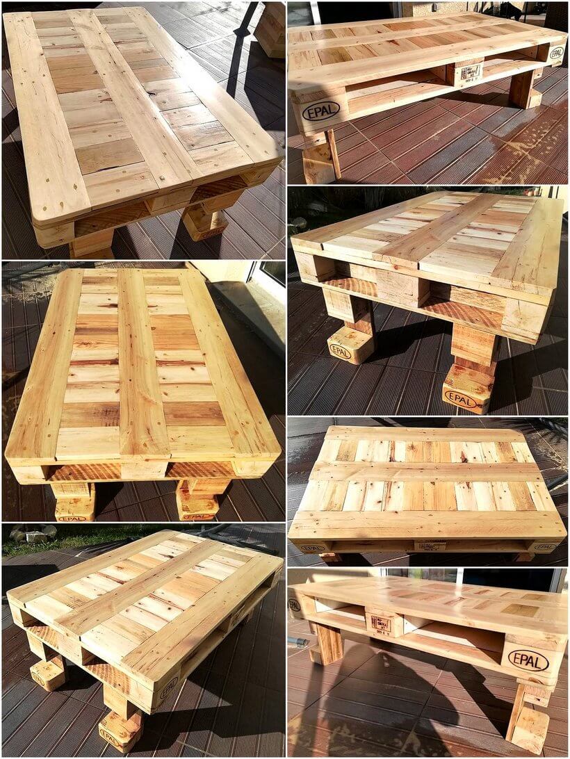 coffee table out of wooden pallet