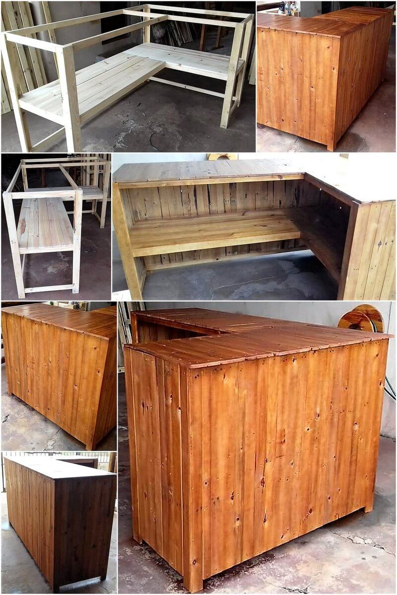 diy pallet wood bar plan