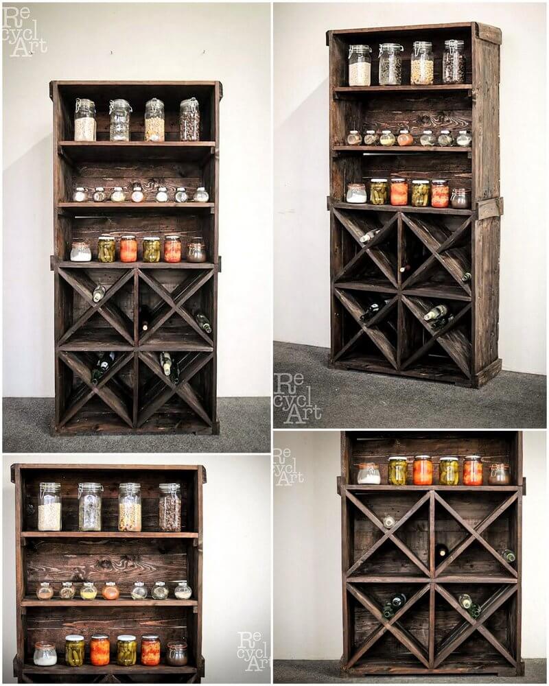 pallet kitchen shelf plan