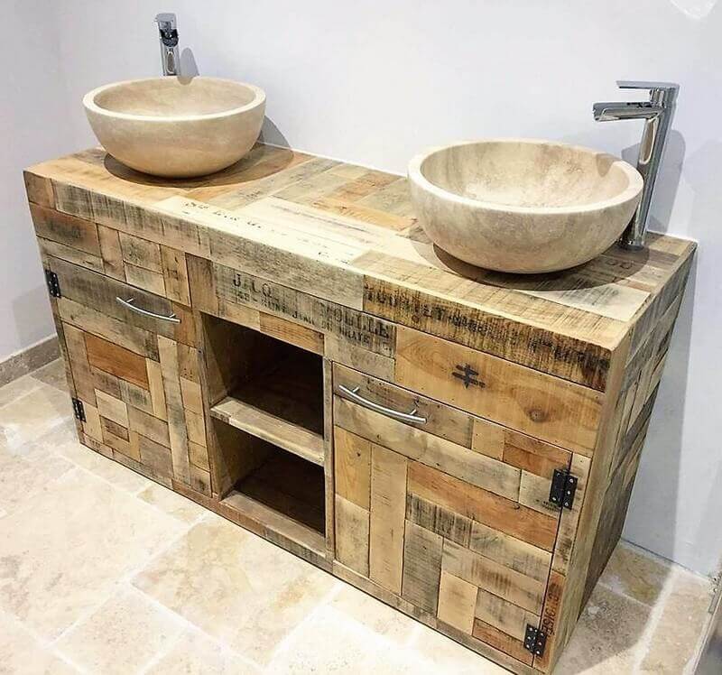 pallet rustic basin idea
