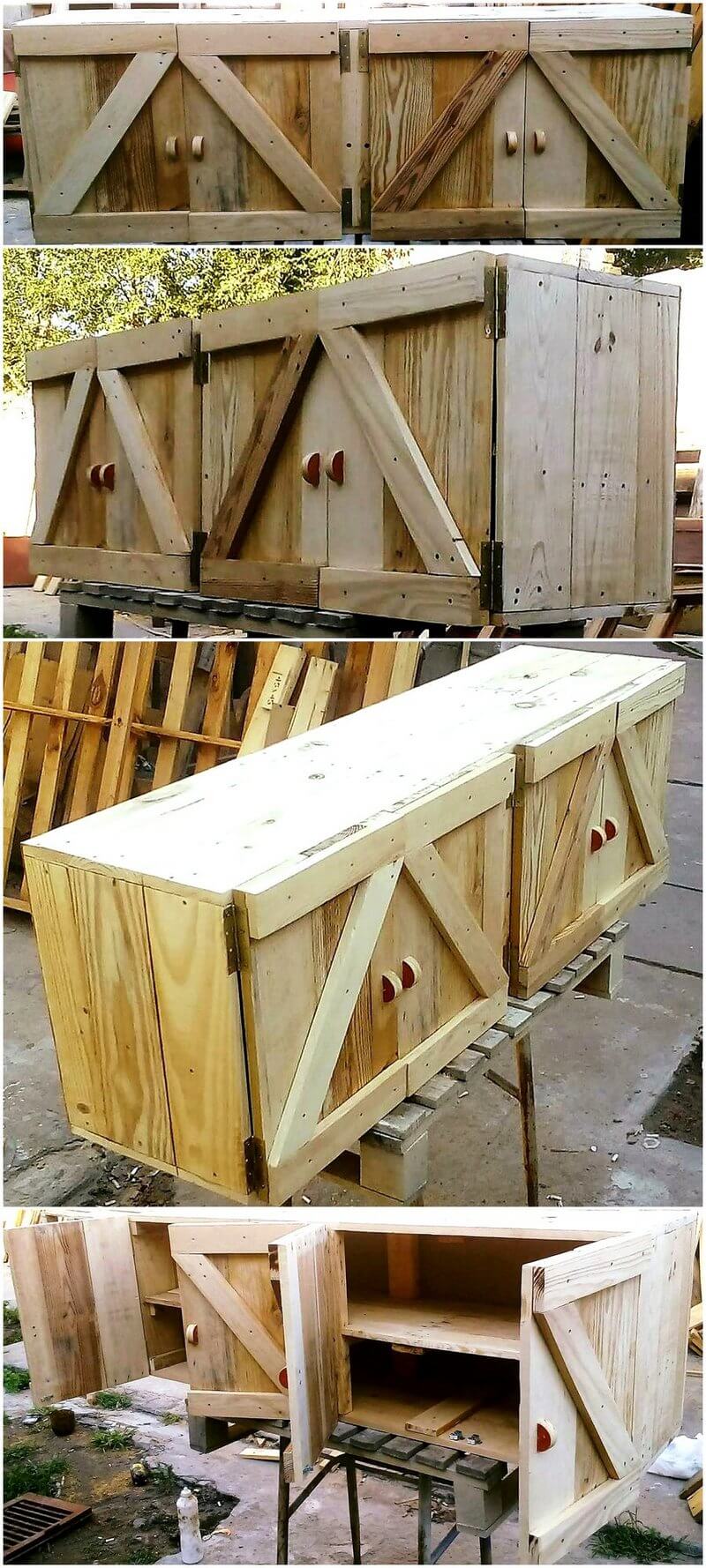 pallet rustic kitchen cabinets