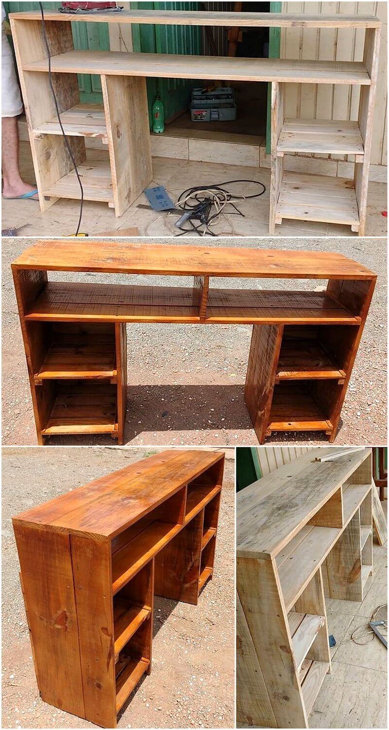 pallet rustic shelving cabinet