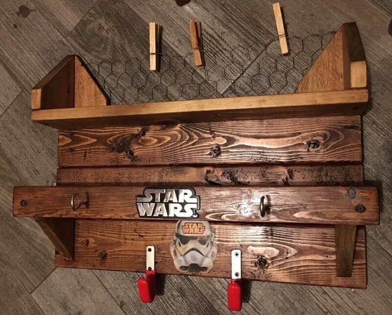 pallet shelf rustic look