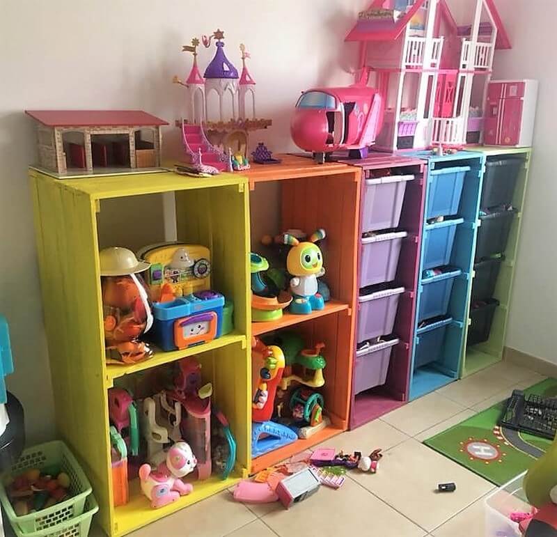 pallet shelving for kids