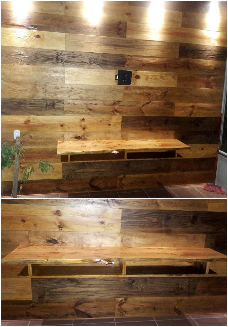 pallet wall for for media