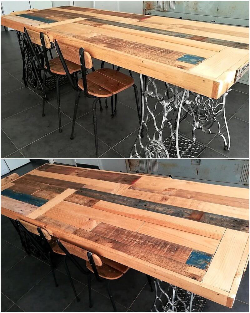 pallet wooden dining table