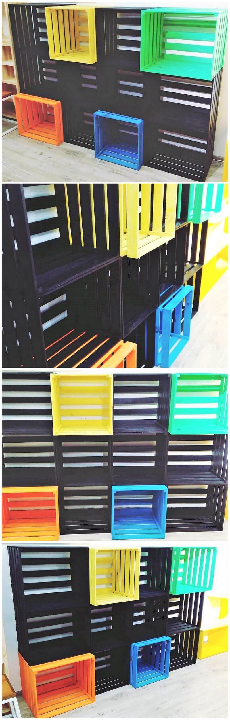 pallets fruit crates shelving