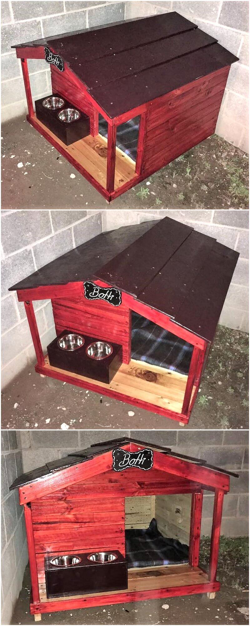 recycled pallets dog house