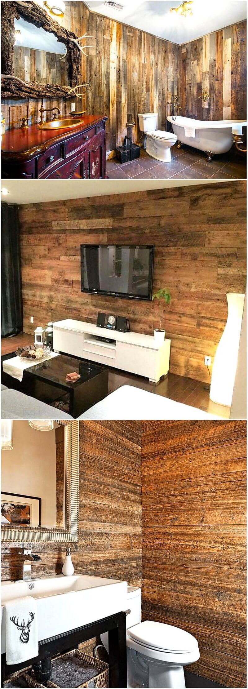 recycled pallets wall cladding