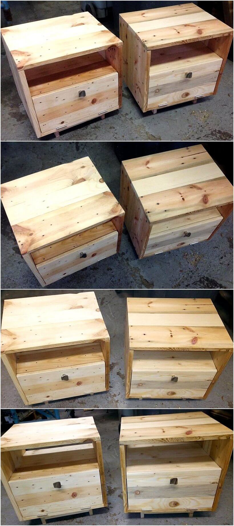 repurposed wood pallet night stands