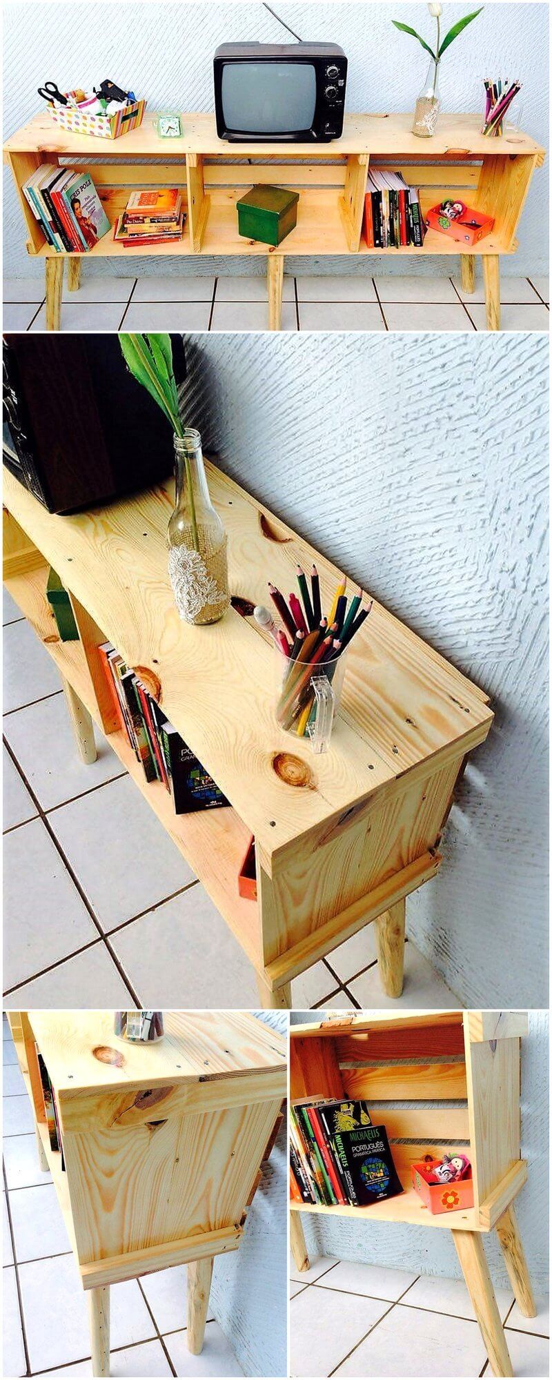 simple pallet tv stand
