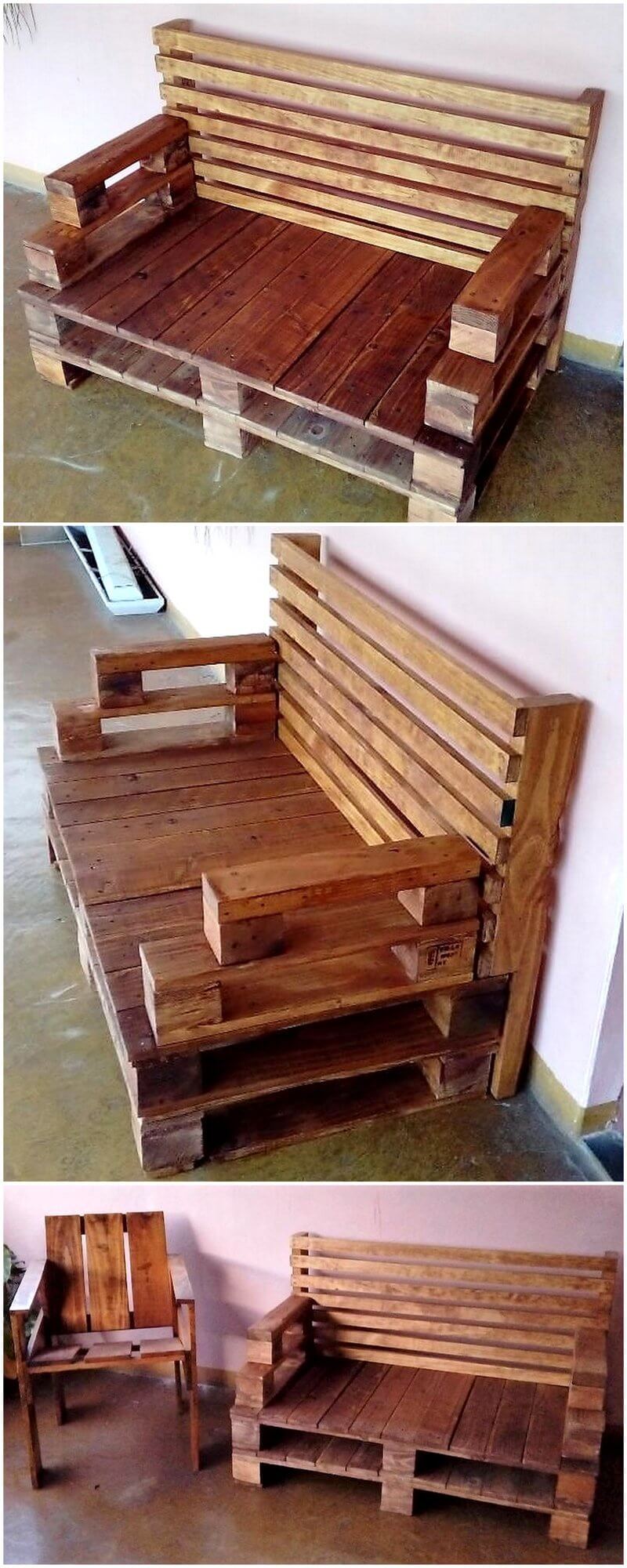 wood pallet bench idea