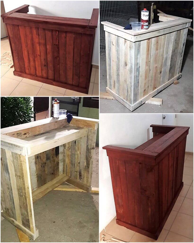 wood pallet counter desk