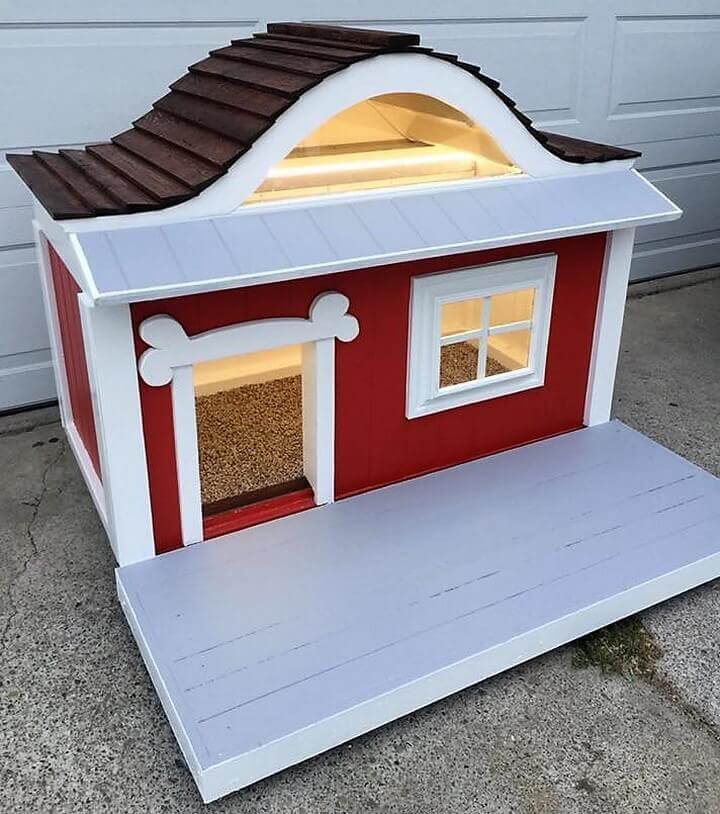 wooden pallet dog house