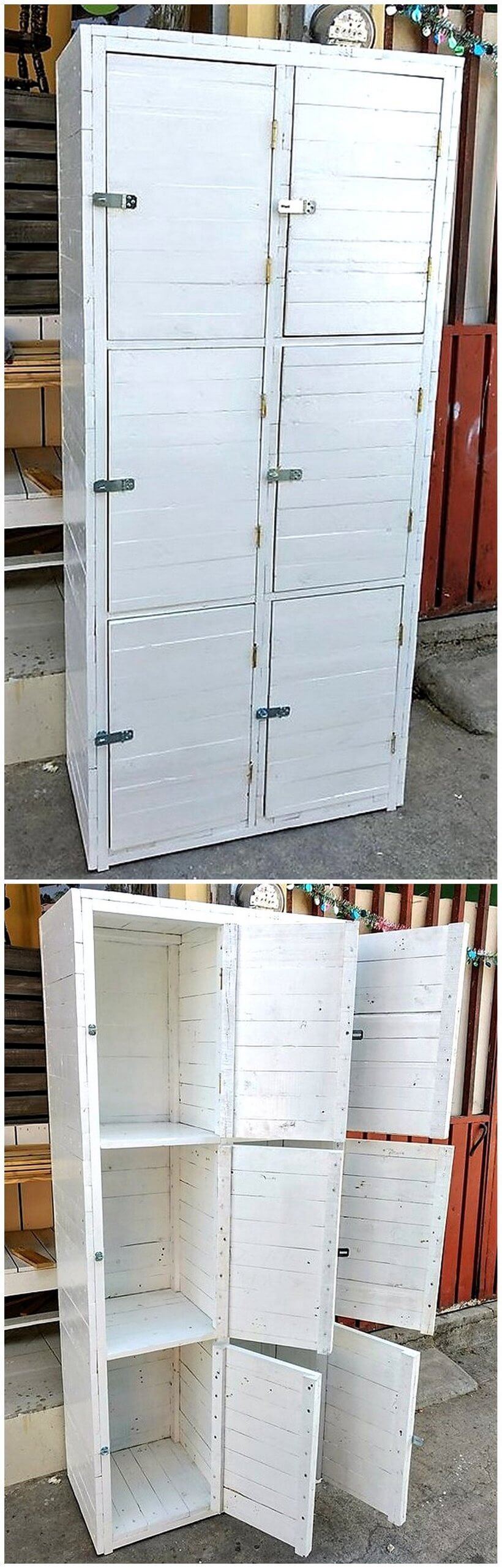 wooden pallets closet idea