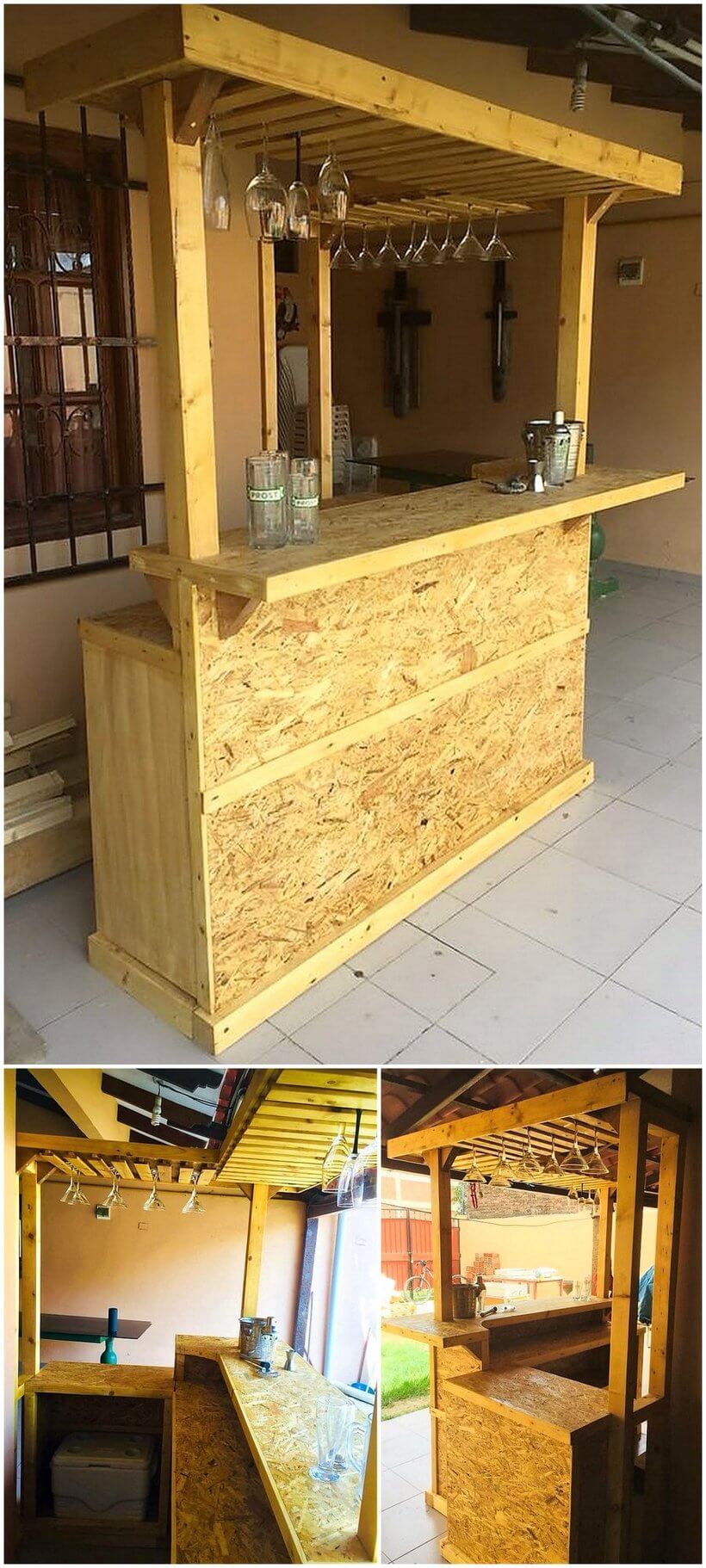 bar made with used pallets