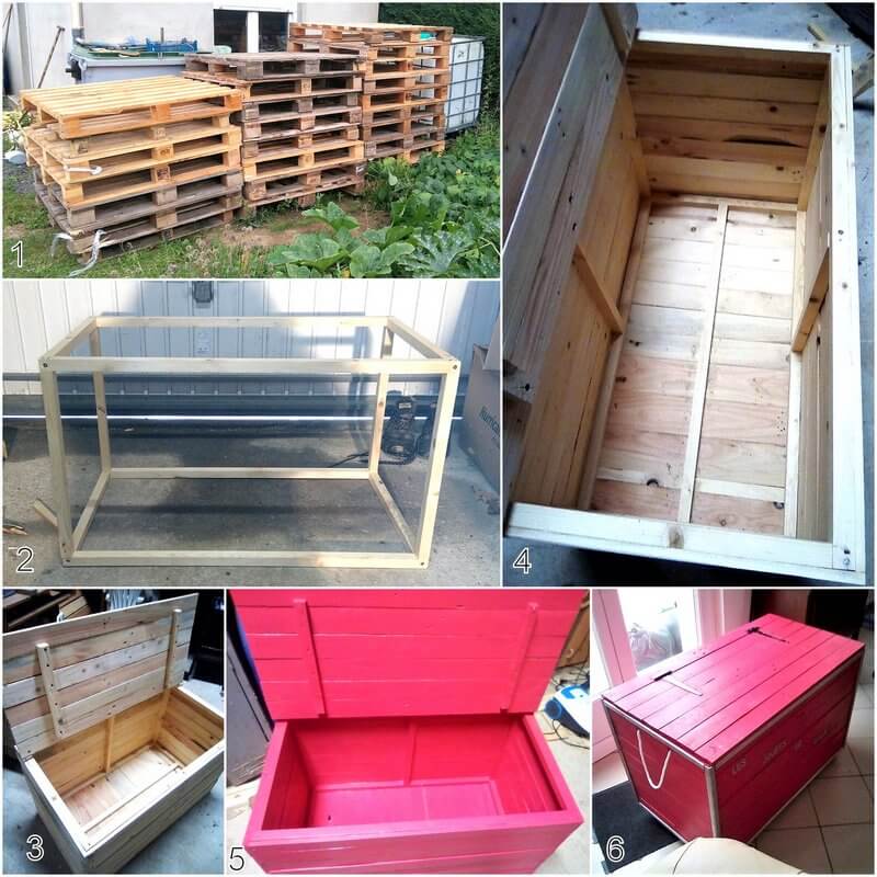 diy pallet chest bench plan