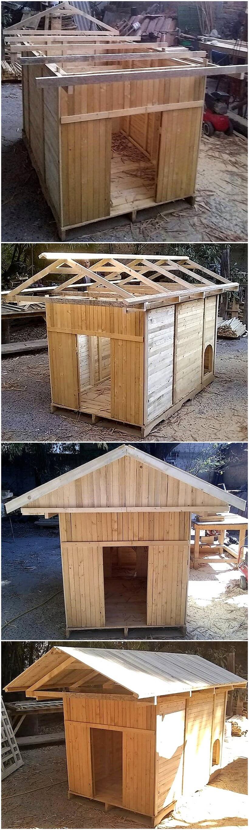 diy wood pallets dog house