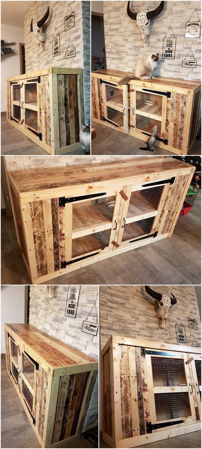 pallet entryway cat house table