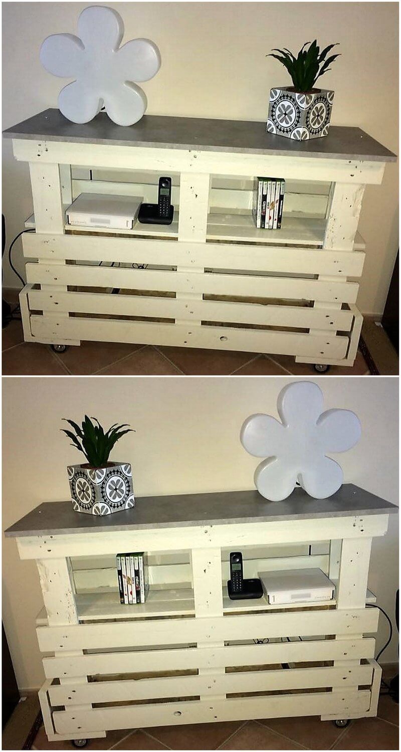 pallet entryway table idea