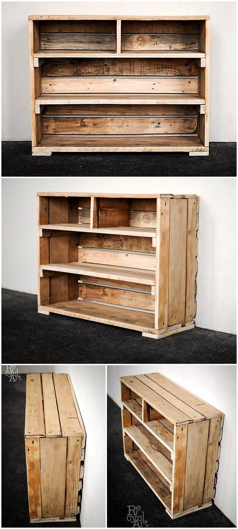 pallet fruit crates made shelving table